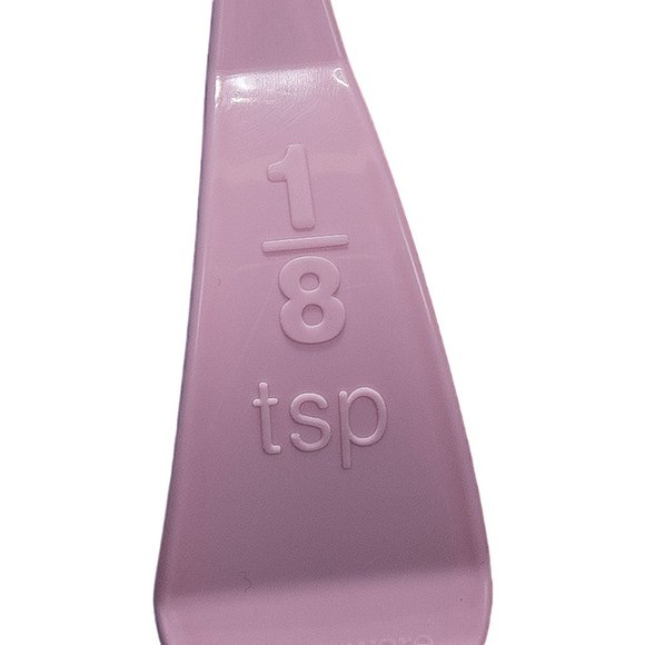 Tupperware 1/8 TSP Measuring Spoon Light Pink Embossed Curved 6146 Replacement - Picture 2 of 3